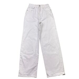 Madewell The Perfect Vintage Wide Leg Crop Jeans White Size 23 Fits 21"